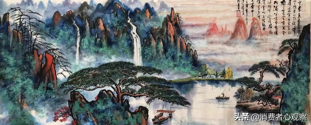 栾建胜：笔墨构图简约时尚，变化丰富多样而有趣