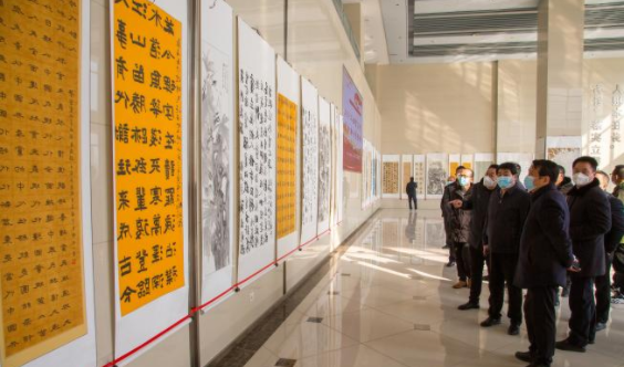 江苏盐城滨海：举办学习贯彻党的二十大精神主题书画展