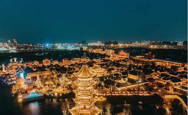 江苏盐城盐南高新区珠溪古镇焕新开街 好戏连台